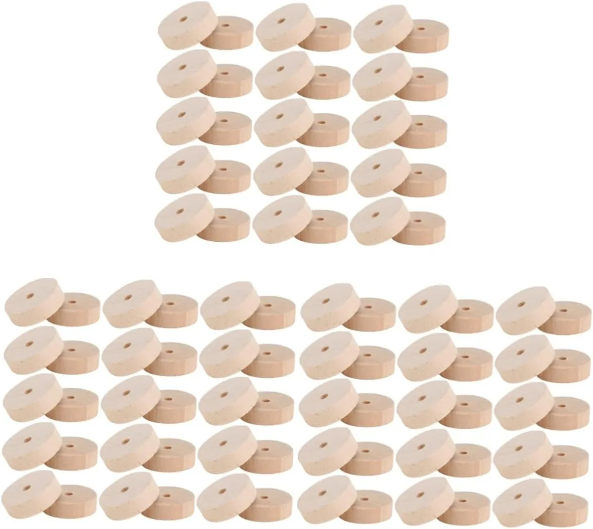 90pcs Miniature Wooden Wheels Small Wood Wheels for Crafts Toy Cars and Home Ornaments for Boys and Girls Creative Activities and Parent Bonding Easy to Paint and