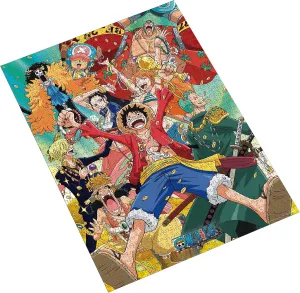 ABYstyle One Piece Straw Hat Crew 1000 pc. Puzzle Featuring Monkey D. Luffy, Nami, Zoro, Chopper, and More Ideal Gift for Anime and Puzzle Enthusiasts Family-Friendly Activity