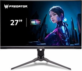 Acer Predator Gaming Monitor | 27" UHD 3840 x 2160 IPS | AMD FreeSync Premium | Up to 320Hz with DFR | Up to 0.5ms | VESA DisplayHDR400| DCI-P3 90% | Display Port 1.4 & 2 x HDMI 2.1 | XB273K V5bmiiprx