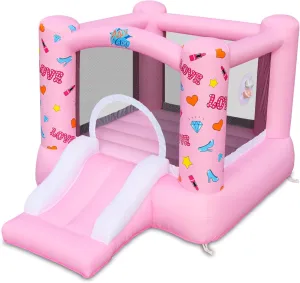 Action Air Inflatable Bounce House with Blower, Princess Bouncer, Durable & Extra Thick Bouncy Castle for Kids, Indoor/Outdoor Fun, Easy Setup, Safety Netting & Carrying Bag Included