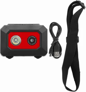 Action Camera Super HD 1080P 30FPS 1.3MP, Portable Sports Camera Head Mounted with LED Light 120° Wide Angle for Sports (Black-Red)