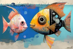 Adult Jigsaw Puzzle Challenge, 500 Jigsaw Piece Puzzle Intellectual Exercise Educational Gift, Home Decor Improve Hands-on Skills-Cartoon Colorful Fish