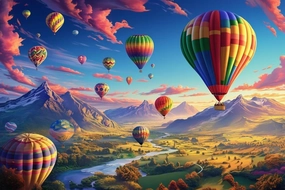 Adult Advanced Wooden Puzzle - Hot Air Balloon Experience Landscape 500 Piece Puzzle Landscape