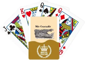 African Large Fish Alligator Royal Flush Poker Playing Card Game