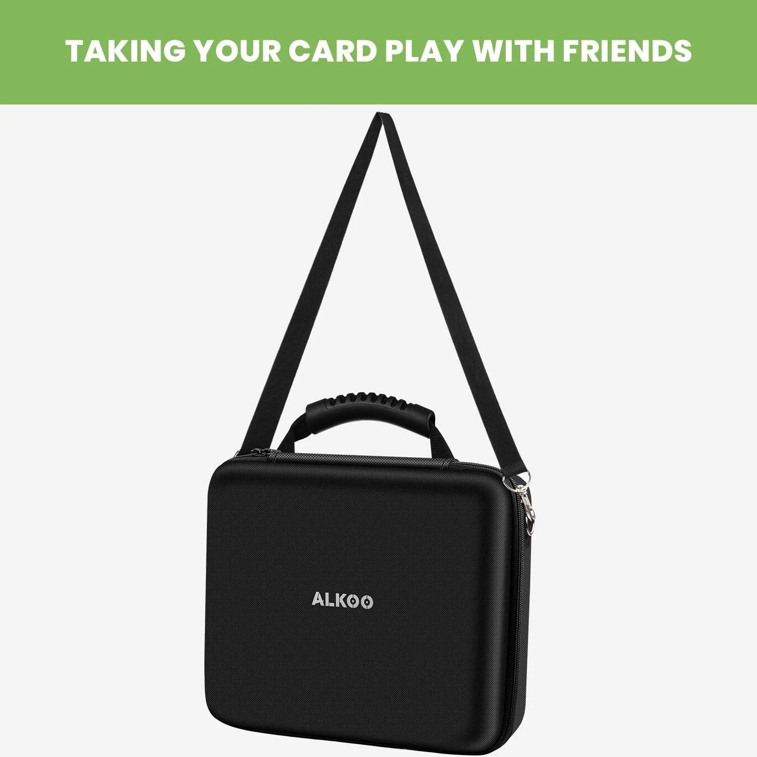 ALKOO Trading Card Case, 2000  Card Deck Box for MTG Commander, for YuGiOh, for Magic The Gathering, for Cards Against Humanity, Football Baseball Sports Collectible Cards Holder (Black)