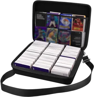 ALKOO Trading Card Case, 2000  Card Deck Box for MTG Commander, for YuGiOh, for Magic The Gathering, for Cards Against Humanity, Football Baseball Sports Collectible Cards Holder (Black)