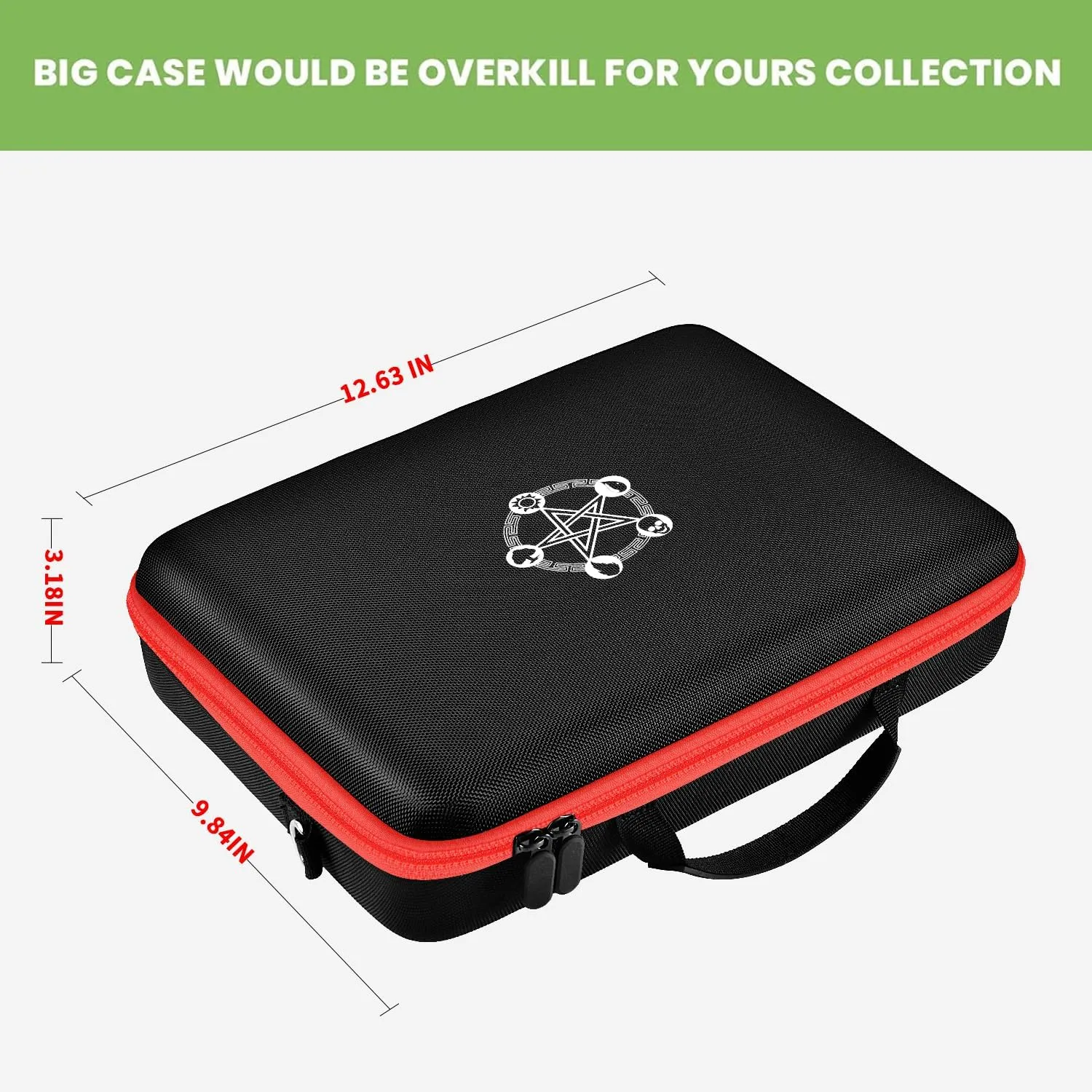 ALKOO Trading Card Case, 2000  Card Deck Box for MTG Commander, for YuGiOh, for Magic The Gathering, for Cards Against Humanity, Football Baseball Sports Collectible Cards Holder (Red)