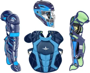 All-Star Catcher’s Gear Kit – Includes Helmet, Chest Protector & Leg Guards – Lightweight, Durable Baseball Protective Set, Meets NOCSAE