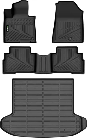 All Weather Floor Mats & Cargo Liner for 2023-2024 2025 Kia Sportage Hybrid (Not PHEV) Full Set Floor Liners Accessories, Black