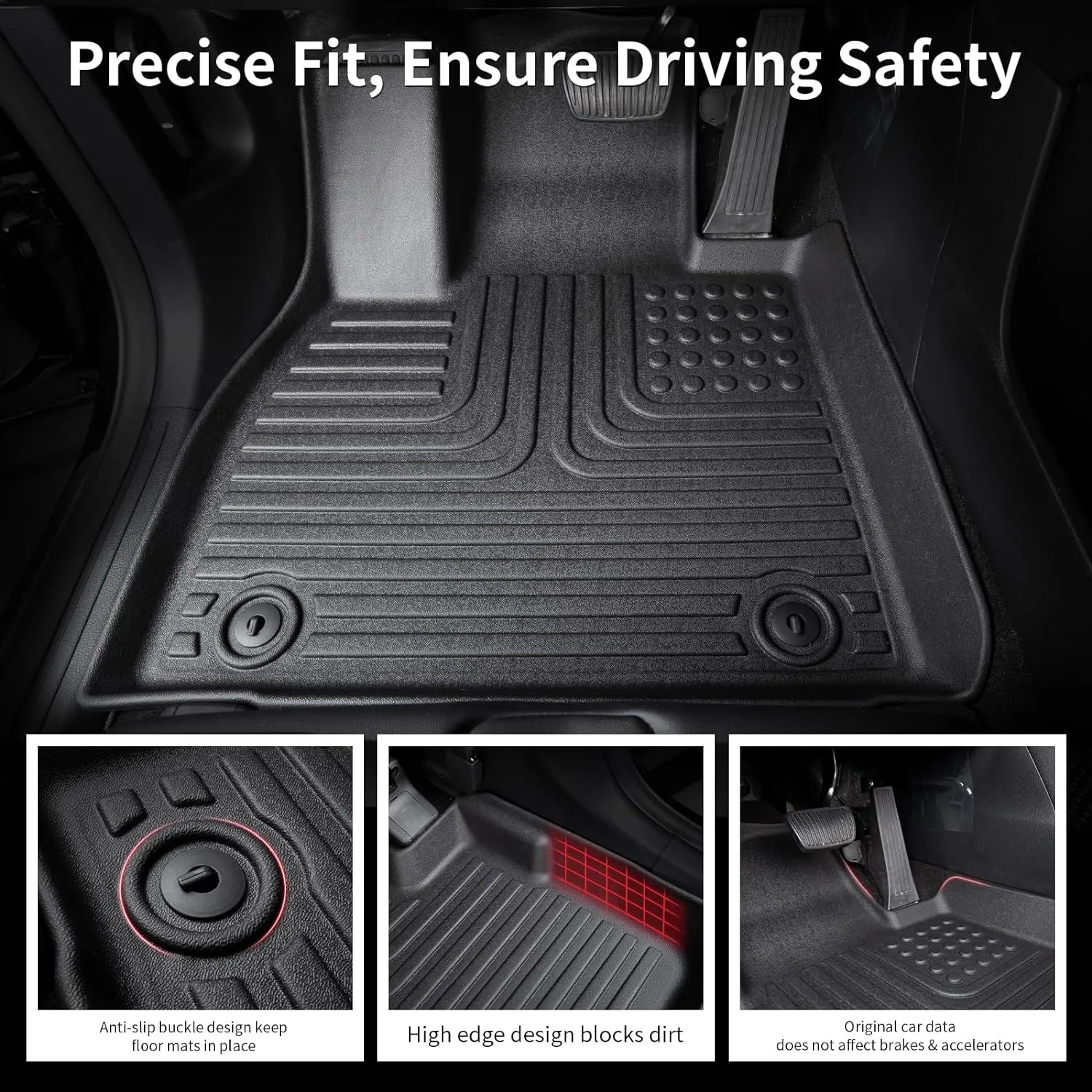All Weather Floor Mats and Cargo Liners Set Fit for Mazda CX5 2025 2024 2023 TPE Car Mats Waterproof Anti-Slip Rubber Trunk Liner CX-5 Accessories