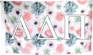 Alpha Delta Pi - Sorority Letter Flag (Succulent Design)
