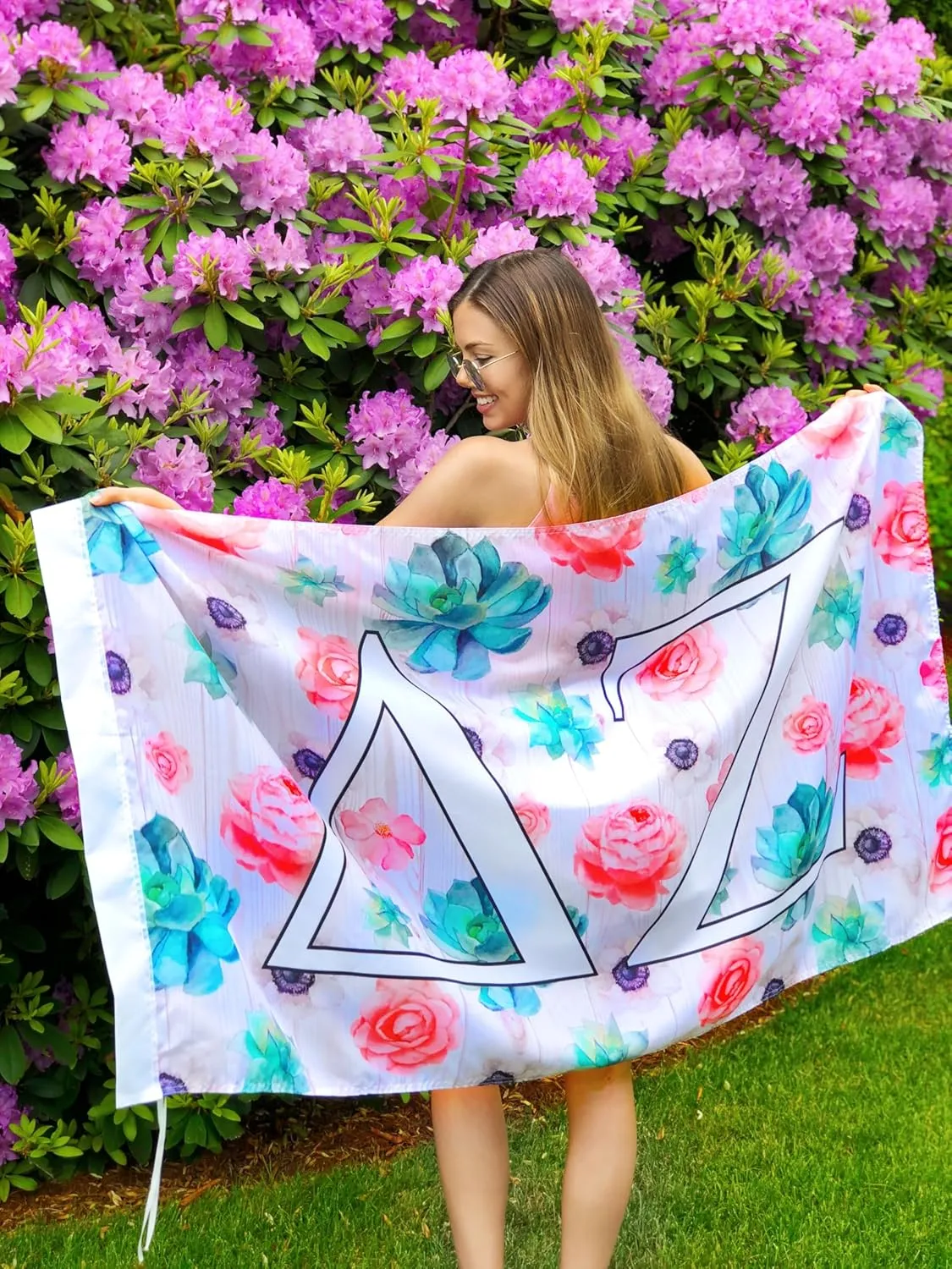 Alpha Delta Pi - Sorority Letter Flag (Succulent Design)