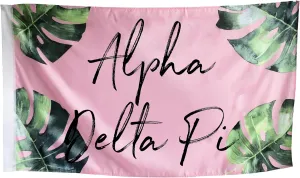 Alpha Delta Pi - Sorority Letter Flag (Tropical Design)