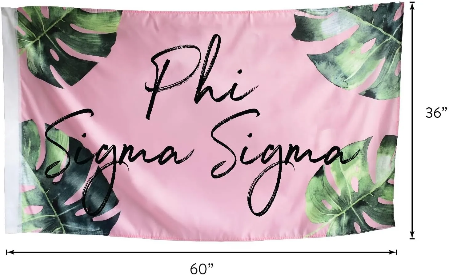 Alpha Delta Pi - Sorority Letter Flag (Tropical Design)