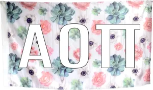 Alpha Omicron Pi - Sorority Letter Flag (Succulent Design)