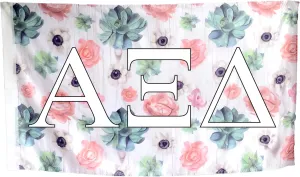 Alpha Xi Delta - Sorority Letter Flag (Succulent Design)