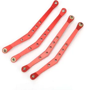 Aluminium Alloy Upper Suspension Links, RC Car Accessory for 1/10 Axial 90018 Crawler, Easy Install, Flexible Sturdy, Replaces Old Parts, Extends Toy Car Life, CNC Mach (Red)