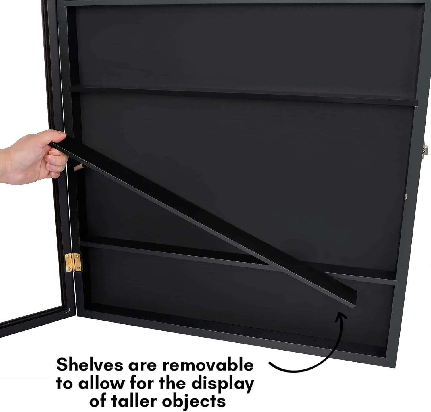 Americanflat 24x31 Baseball Card Display Case Lockable - Holds Up to 35 Collectible Cards - All-Star Collection - Wall Mount Trading Card Display Frame with Polished Plexiglass - Black Finish
