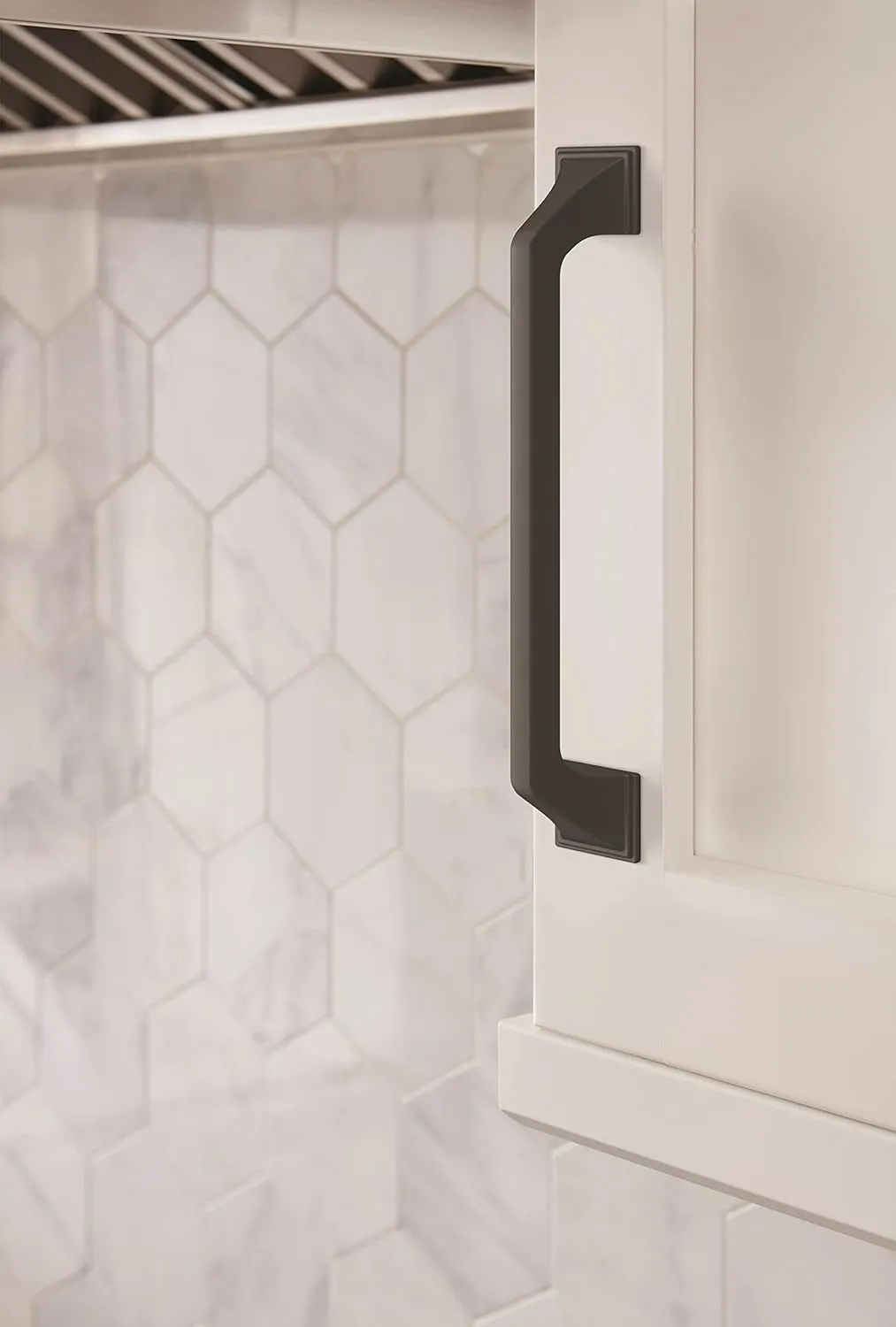 Amerock | Cabinet Pull | Matte Black | 6-5/16 inch (160 mm) Center-to-Center | Exceed | 1 Pack | Drawer Pull | Cabinet Handle | Cabinet Hardware