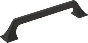 Amerock | Cabinet Pull | Matte Black | 6-5/16 inch (160 mm) Center-to-Center | Exceed | 1 Pack | Drawer Pull | Cabinet Handle | Cabinet Hardware