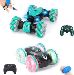 Amphibious Remote Control Car Boat with Gesture Sensing RC Stunt Car Toys Bundle