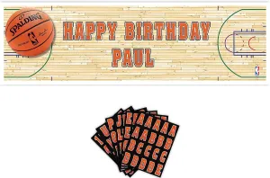 AMSCAN Spalding Basketball Giant Customizable Banner - 65' x 20', 1 Pack
