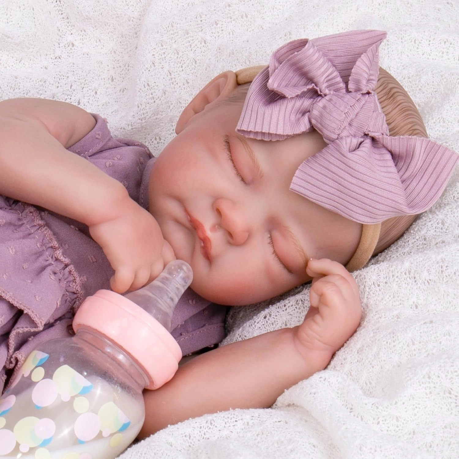 Aori Lifelike Reborn Baby Girl Dolls - Realistic 20-Inch Newborn Doll with Poseable Limbs and Feeding Kit