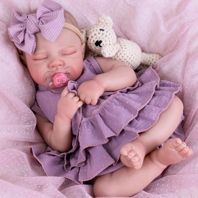 Aori Lifelike Reborn Baby Girl Dolls - Realistic 20-Inch Newborn Doll with Poseable Limbs and Feeding Kit