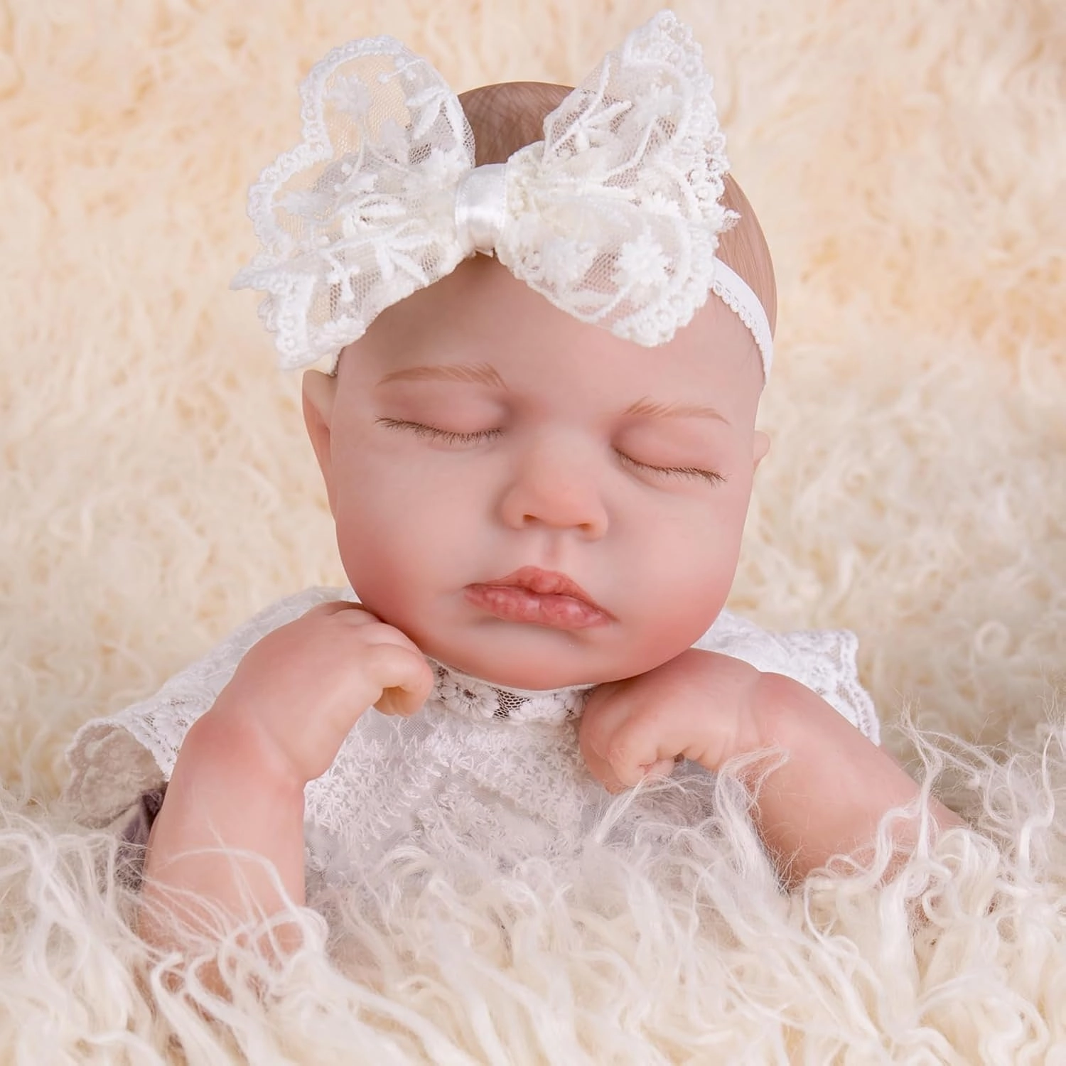 Aori Realistic Reborn Baby Doll 20" Lifelike Sleeping Newborn Girl with Poseable Limbs, Weighted Body, Feeding Set - Collectible Gift for New Moms, Grandparents, Kids 3 