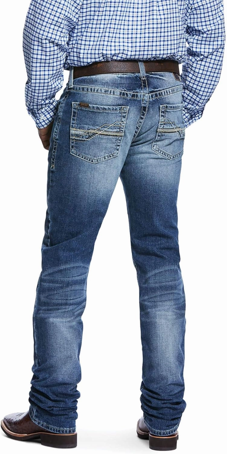 ARIAT Men's M4 Low Rise Stretch Shoreway Stackable Straight Leg Jean