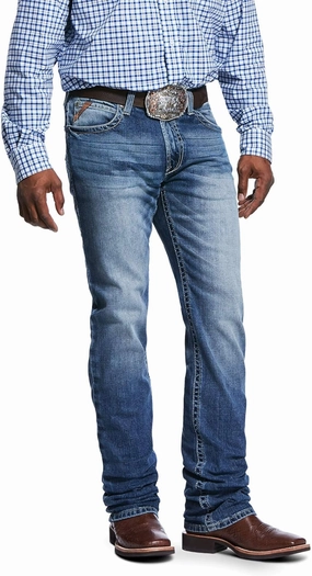 ARIAT Men's M4 Low Rise Stretch Shoreway Stackable Straight Leg Jean