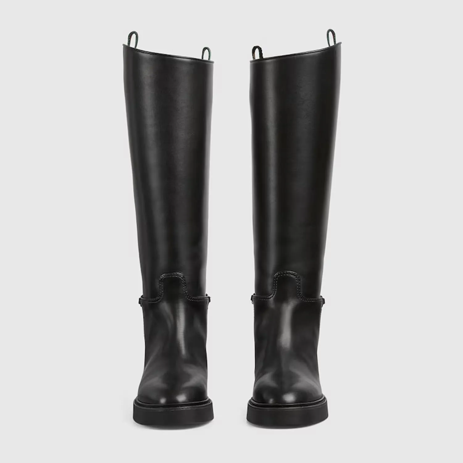 Arqa Women's Slim Classic Silhouette Sophisticated Knee High Boots Almond Toe Pull on Tabs Long Tall Boots Vintage Wide Calf Boots Fashionable Perfectly Narrates Silver-toned Hardware Shoes