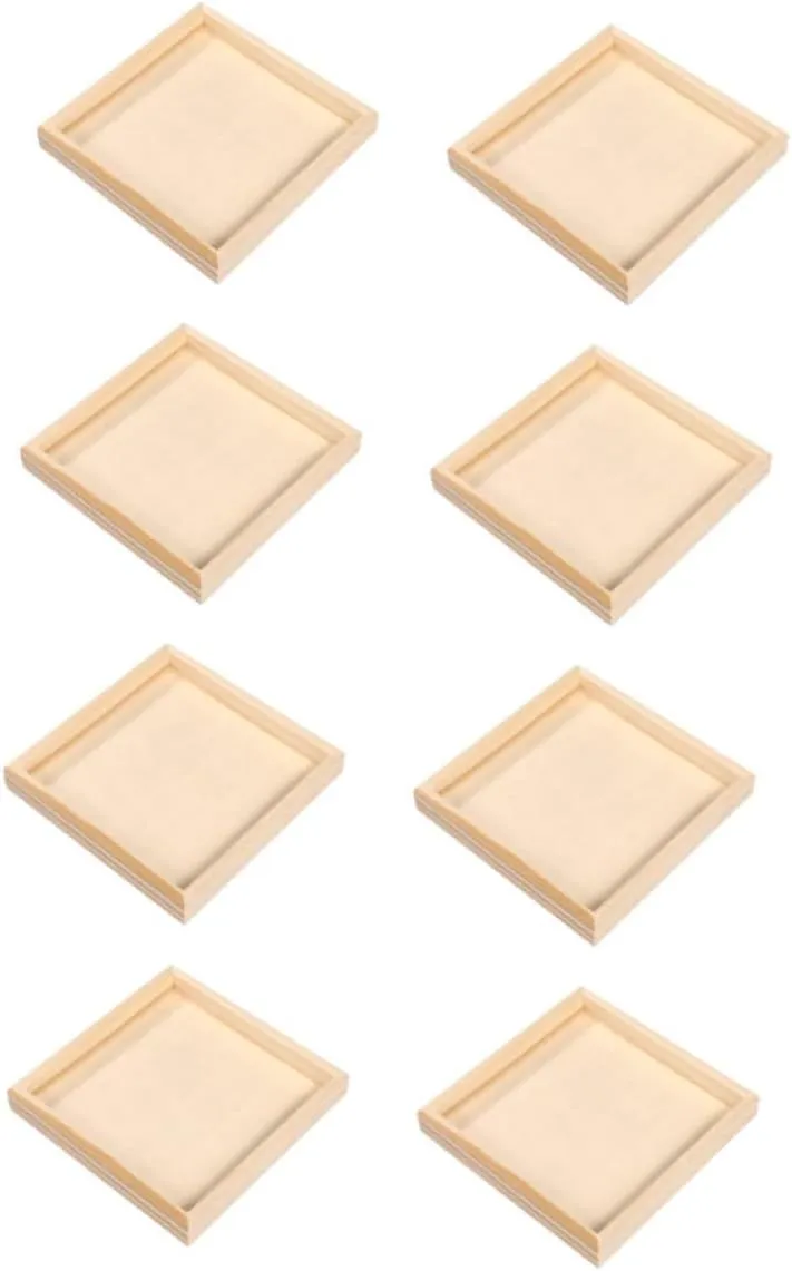 Artibetter 8pcs Cube Puzzle Trays Cube Puzzle Storage Trays Special Trays Puzzle Dish Cube Puzzle Block Trays Jigsaw Puzzle Storage Trays Wooden