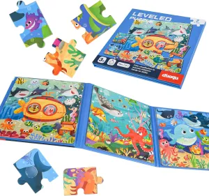 ASTARON Magnetic Puzzles for Toddlers, 12-16-20 Pieces Ocean Learning Magnet Puzzles for Road Trip, Educational Travel Toys Car Plane Activities for Kids, Kids Birthday Gifts