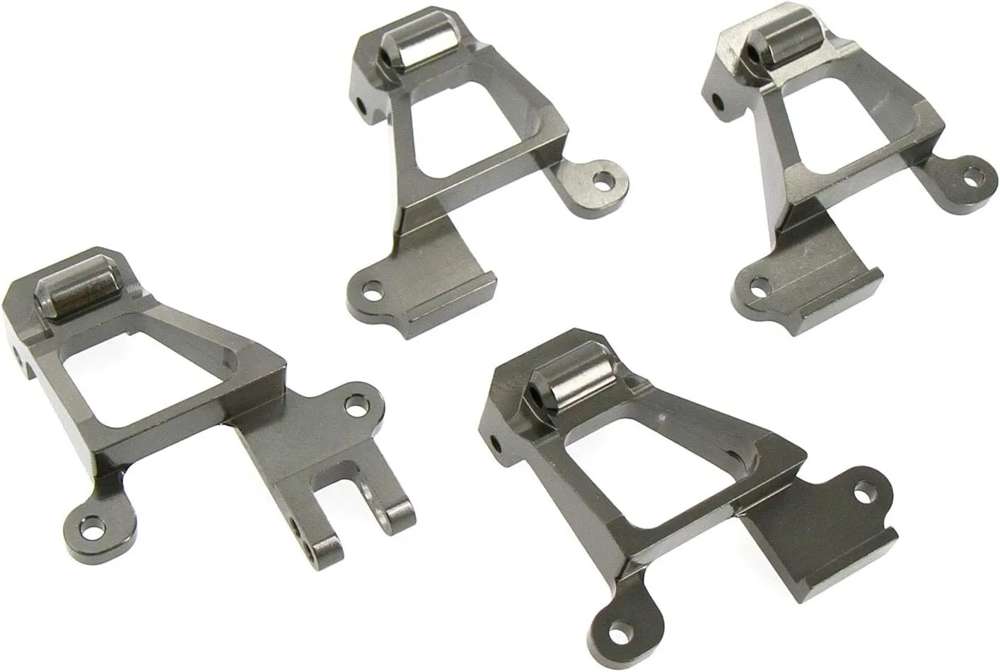 Atomik Alloy Shock Tower Set - RC Car Replacement for Traxxas TRX-4 - Hardened, Durable Billet 6061 Aluminum, Chassis Upgrade Part 8216 - Grey