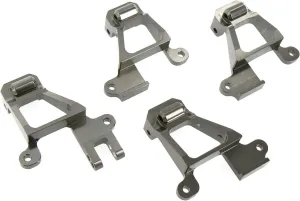 Atomik Alloy Shock Tower Set - RC Car Replacement for Traxxas TRX-4 - Hardened, Durable Billet 6061 Aluminum, Chassis Upgrade Part 8216 - Grey