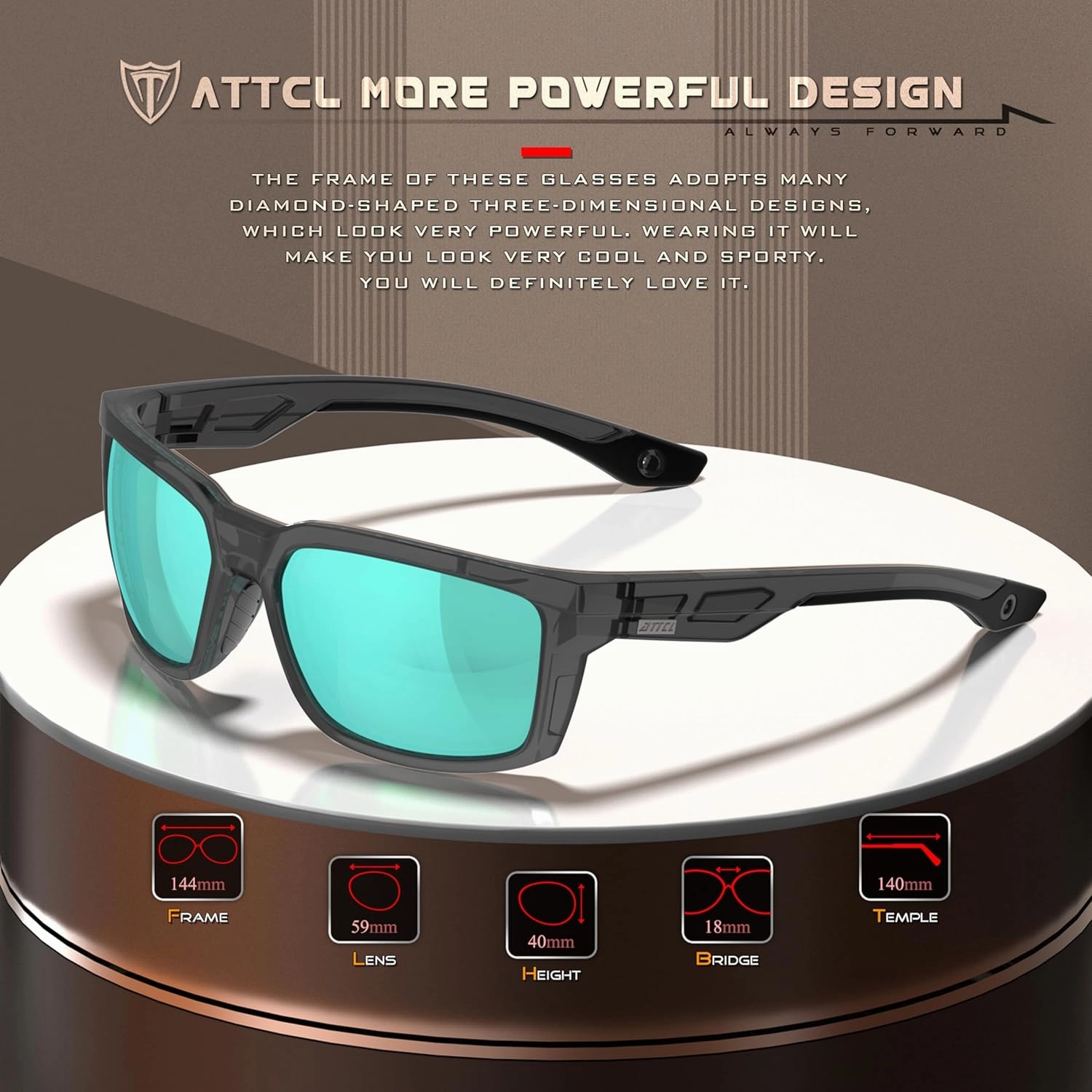 ATTCL Men's Polarized Sport Sunglasses with UV400 Protection for Driving, Fishing, and Outdoor Activities