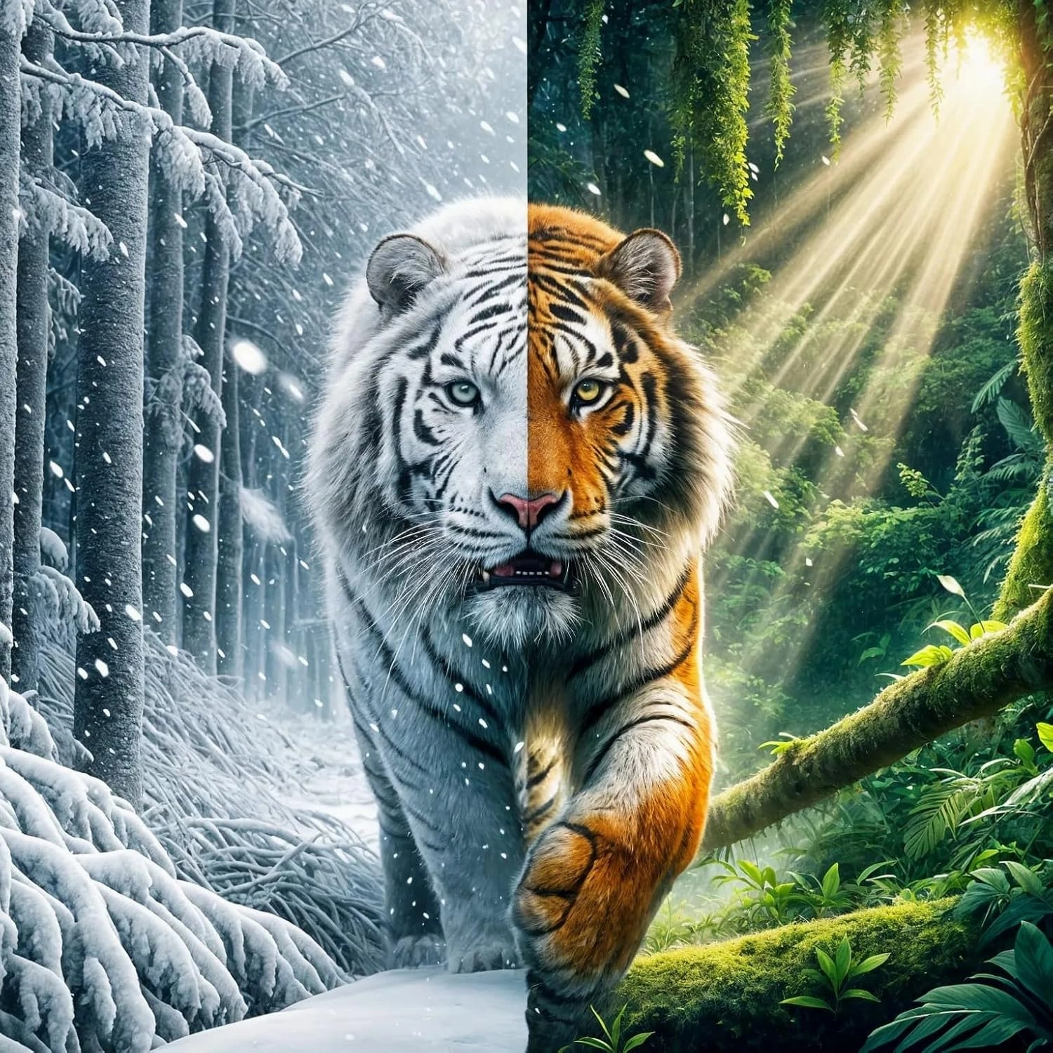Attractive Jigsaw Frozen Wilderness Heart of The Jungle Challenge for Adults Suitable As Home Decor Family Unzip Games Or Toys to Develop Intelligence 1000 Piece