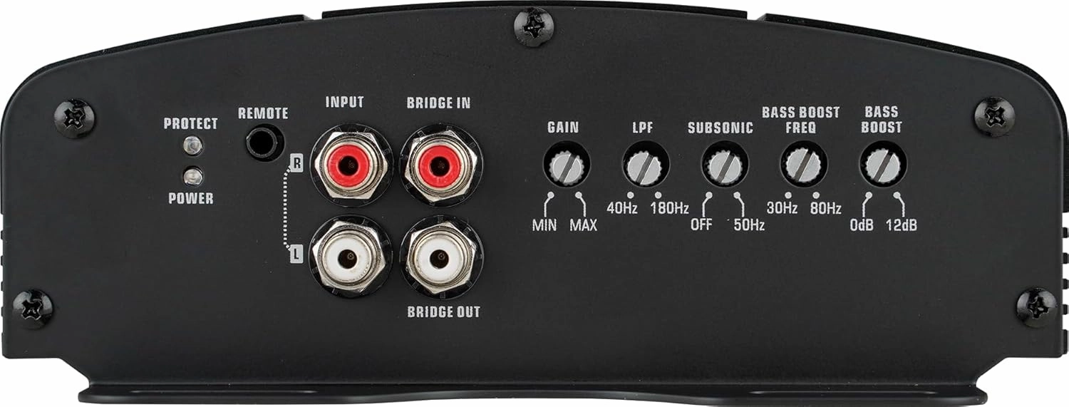 Audiopipe APDLO Class D Car Amplifier (APDLO-16001D), Monoblock Amplifier, Car Audio, Oversize Mosfet Circutry, 1600 Watts, Built-in Subsonic Filter, Overload/Overheat Protection, Remote Bass Knob