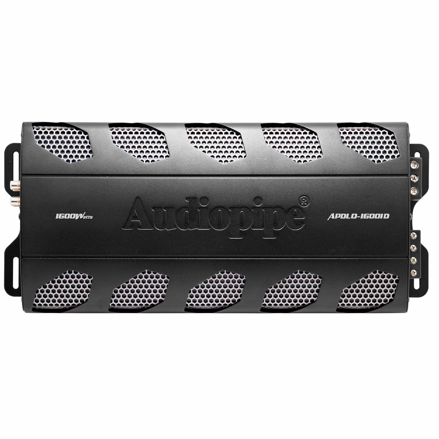 Audiopipe APDLO Class D Car Amplifier (APDLO-16001D), Monoblock Amplifier, Car Audio, Oversize Mosfet Circutry, 1600 Watts, Built-in Subsonic Filter, Overload/Overheat Protection, Remote Bass Knob
