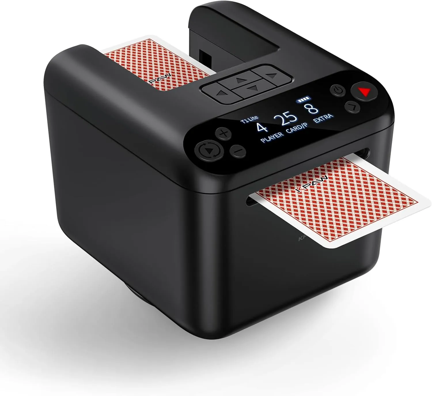 Automatic Card Dealer Machine Rotating 360 for Playing Cards 2/1/3 Decks USB Rechargeable Card Dealing Machine,Connect 4 Wireless Remotes for Texas Holdem Uno Card Game (Black, 3 Deck)