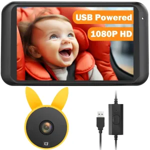 Baby Car Mirror Easily Instant Setup Backseat Baby Viewer, Crystal Clear Car Seat Monitor with Flexible Mount, 24/7 Child Observation & Night Mode for Worry, Free Driving