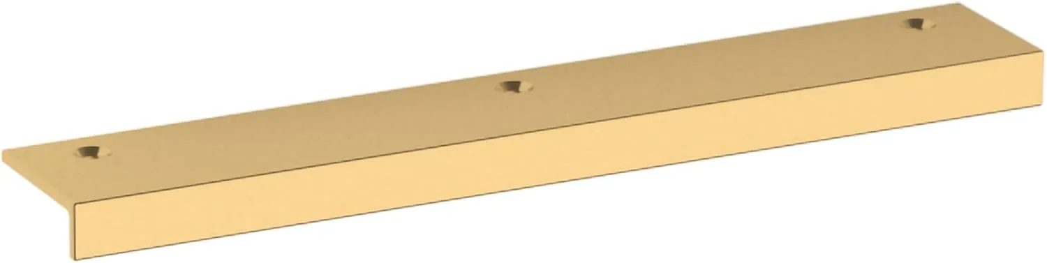 Baldwin 4622.BIN Edge Pull 6 Inch Center to Center Finger Cabinet Pull from The Estate Collection - Lifetime Satin Brass
