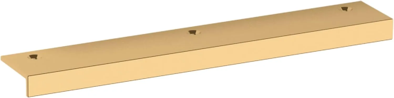 Baldwin 4622.BIN Edge Pull 6 Inch Center to Center Finger Cabinet Pull from The Estate Collection - Non-Lacquered Brass