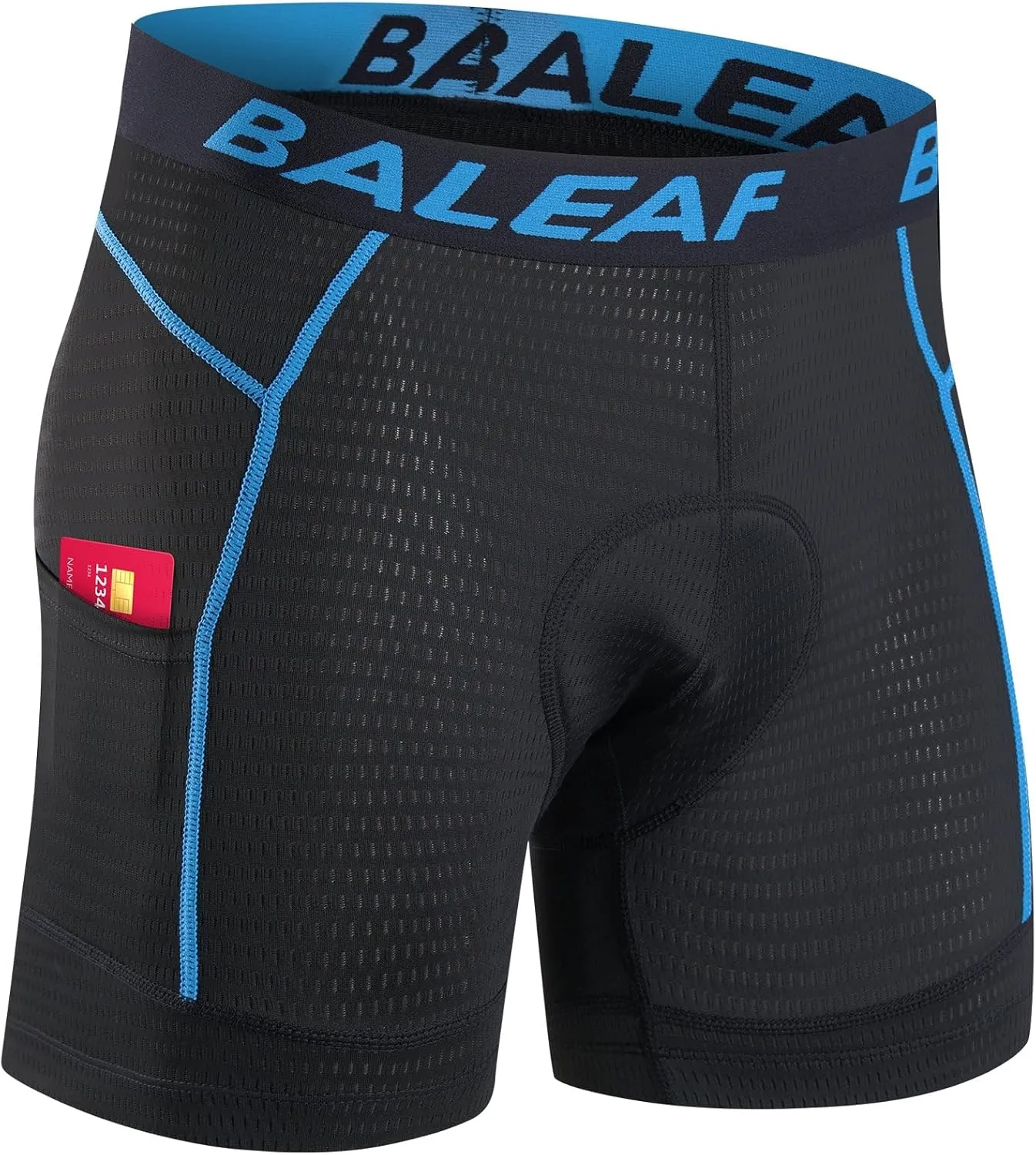 baleaf Men's Cycling Underwear 4D Padded Bike Shorts Pocket Mountain Bike Liner Bicycle Gear