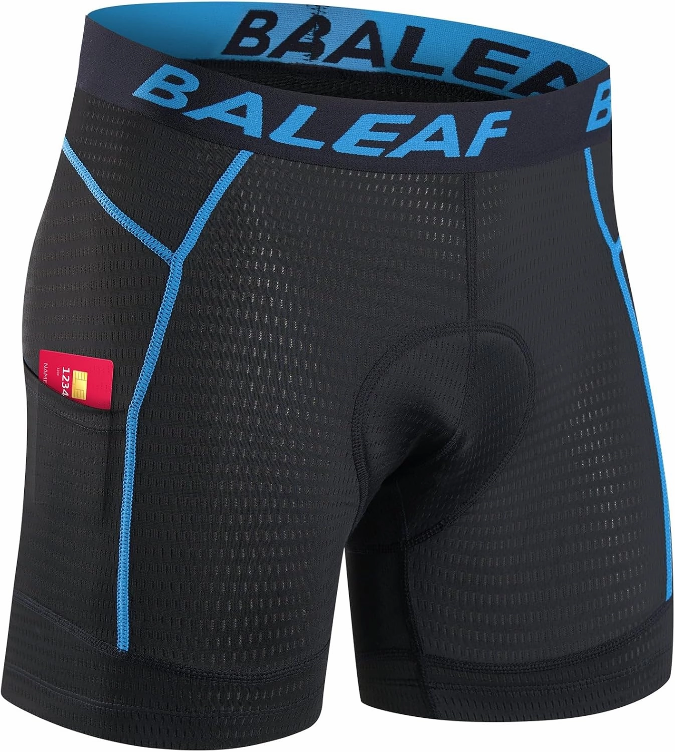 baleaf Men's Cycling Underwear 4D Padded Bike Shorts Pocket Mountain Bike Liner Bicycle Gear