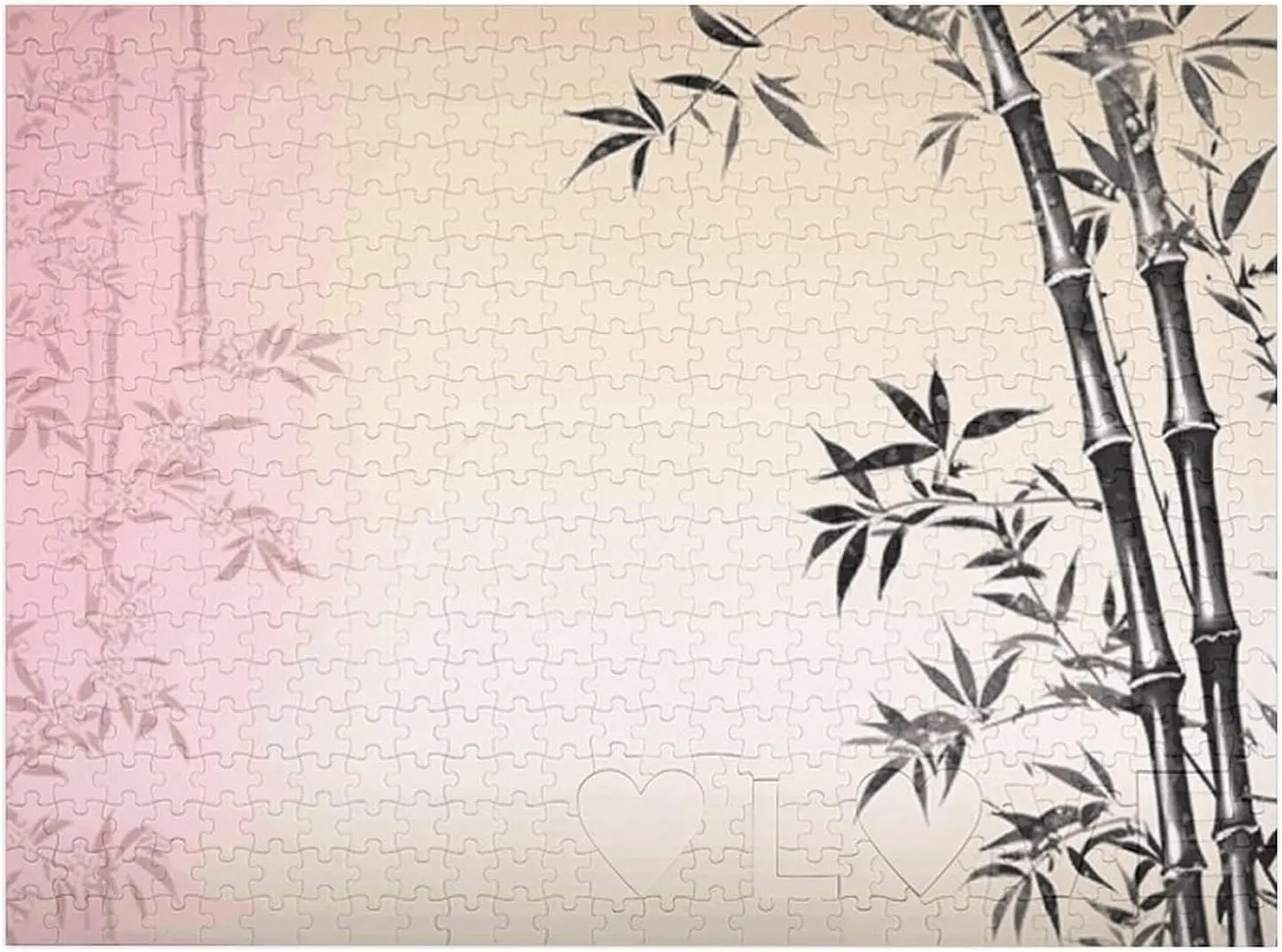 Bamboo and Tree Zen Puzzles 520 Pieces Personalized Jigsaw Puzzles Bamboo and Tree Zen Photo Puzzle Challenging Picture Puzzle for Adults Personaliz Jigsaw with Storage Bag (20.5" X 15")