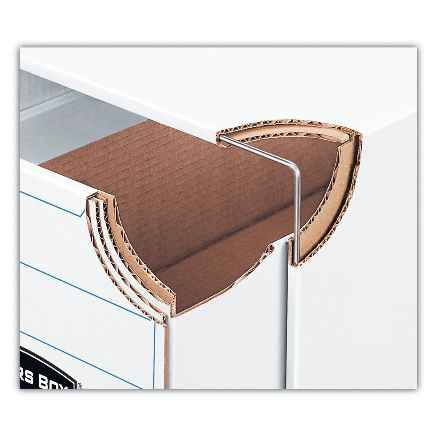 Bankers Box® File/cube Box Shell, Legal/letter, 23.75 X 19.75, White/blue, 6/carton