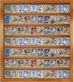 Baseball & Sports Card Display - Lockable Case for 70 Ungraded Cards with UV Protection