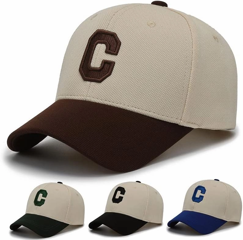 Baseball Cap Vintage Letter C Hat Adjustable Clip for Universal Fit Baseball Hat